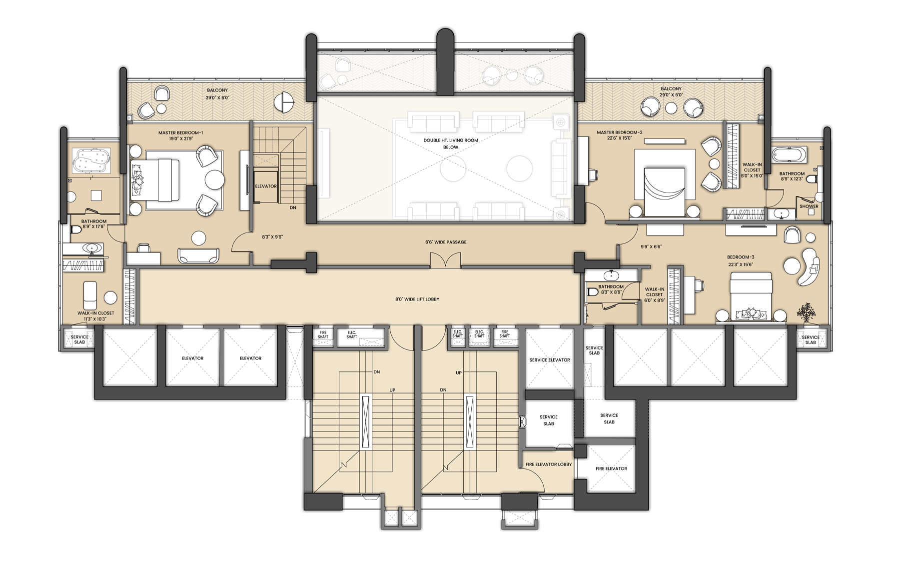 Duplex & Penthouse Floor Plan